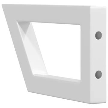 Elegant White Trapezium Shelf Brackets for Washbasin - 2 pcs