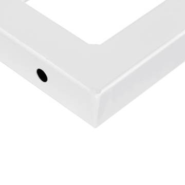 Elegant White Trapezium Shelf Brackets for Washbasin - 2 pcs