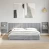  Bed Headboard with Cabinets Grey Sonoma 240 cm Engineered Wood Colour grey sonoma Quantity in Package 1 Model one drawer with led 