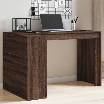 Stylish Brown Oak Office Desk - 123.5x73.5 cm | Hipo Market