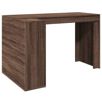 Stylish Brown Oak Office Desk - 123.5x73.5 cm | Hipo Market