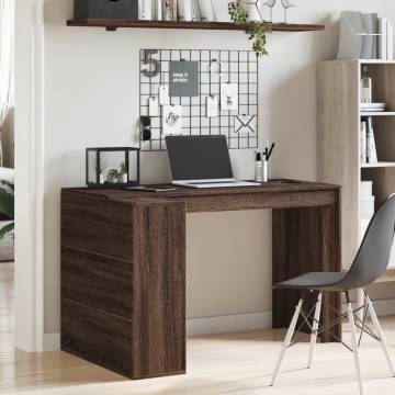 Stylish Brown Oak Office Desk - 123.5x73.5 cm | Hipo Market