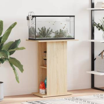 Aquarium Stand Sonoma Oak - Durable Engineered Wood 60.5x36 cm