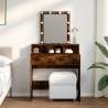  Dressing Table with LED Smoked Oak 80x41x144.5 cm Colour smoked oak Quantity in Package 1 