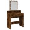 Dressing Table with LED - Smoked Oak - 80x41x144.5 cm