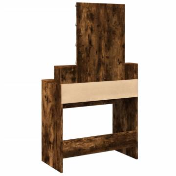 Dressing Table with LED - Smoked Oak - 80x41x144.5 cm