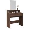  Dressing Table with Mirror Brown Oak 80x41x144.5 cm Colour brown oak Quantity in Package 1 