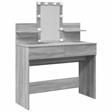 Dressing Table with LED Grey Sonoma | Stylish & Functional