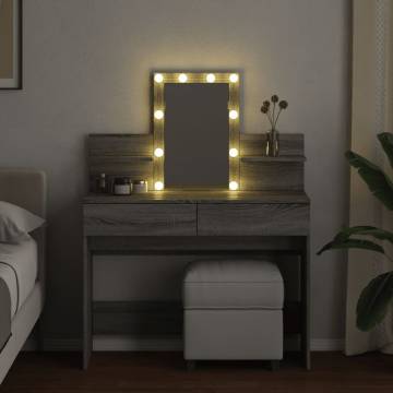 Dressing Table with LED Grey Sonoma | Stylish & Functional