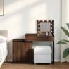  Dressing Table with LED Brown Oak 115x37x110.5 cm Colour brown oak Quantity in Package 1 