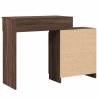 Dressing Table with LED - Brown Oak 115x37x110.5 cm