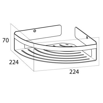 Tiger Bathroom Corner Basket Caddy Chrome - Large 1400630346