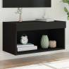 TV Cabinet with LED Lights Black 60x30x30 cm Colour black Quantity in Package 1 Width 60 cm 