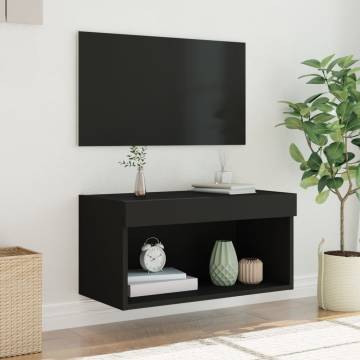 LED TV Cabinet Black - Stylish Storage Solution | Hipo Market