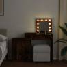 Dressing Table with LED - Smoked Oak 115x37x110.5 cm