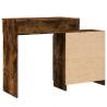 Dressing Table with LED - Smoked Oak 115x37x110.5 cm