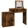 Dressing Table with LED - Smoked Oak 115x37x110.5 cm