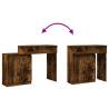 Dressing Table with LED - Smoked Oak 115x37x110.5 cm