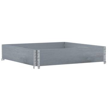 Pallet Collar Grey 100x100 cm - Solid Wood Pine | HipoMarket