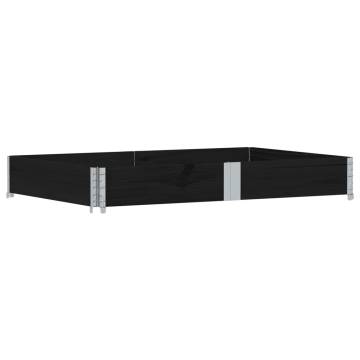 Pallet Collar Black 150x100 cm Solid Wood Pine | HipoMarket