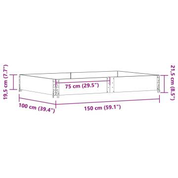 Pallet Collar Black 150x100 cm Solid Wood Pine | HipoMarket