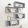  Wall Cube Shelves 4 pcs Grey Sonoma 60x15x23 cm Engineered Wood Colour grey sonoma Quantity in Package 4 Number of Pieces 1 