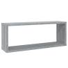 Wall Cube Shelves 4 pcs Grey Sonoma - Stylish & Functional