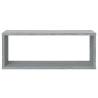 Wall Cube Shelves 4 pcs Grey Sonoma - Stylish & Functional