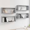 Wall Cube Shelves 4 pcs Grey Sonoma - Stylish & Functional