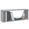 Wall Cube Shelves 4 pcs Grey Sonoma - Stylish & Functional