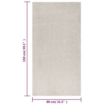 Shaggy Rug High Pile Cream 80x150 cm – Soft & Luxurious