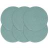  Placemats 6 pcs Plain Green 38 cm Round Cotton Colour green Quantity in Package 6 Material cotton 