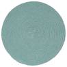 6 Pcs Plain Green Round Cotton Placemats | Hipo Market