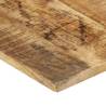 Solid Mango Wood Table Top 140x60 cm - Industrial Charm