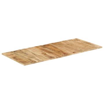 Solid Mango Wood Table Top 140x60 cm - Industrial Charm