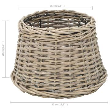 Handmade Wicker Lamp Shade 30x20 cm - Natural Charm