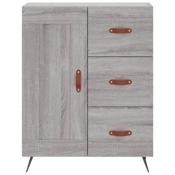 Stylish Highboard Grey Sonoma - Durable Engineered Wood Storage