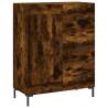 Stylish Highboard in Smoked Oak - 69.5x34x180 cm | HipoMarket