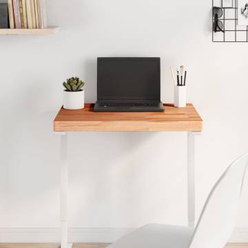 Rectangular Solid Wood Beech Table Top - 60x40 cm