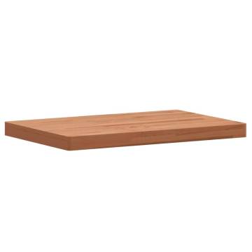 Rectangular Solid Wood Beech Table Top - 60x40 cm