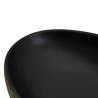 Countertop Basin Grey & Black Oval 59x40 cm - Chic Bathroom Sink