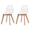  Dining Chairs 2 pcs White Plastic Colour white Quantity in Package 2 