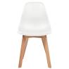 Elegant White Plastic Dining Chairs - 2 pcs | HipoMarket UK