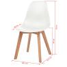 Elegant White Plastic Dining Chairs - 2 pcs | HipoMarket UK