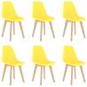  Dining Chairs 6 pcs Yellow Plastic Colour yellow Quantity in Package 6 