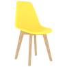 Stylish Yellow Plastic Dining Chairs - 6 Pack