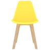 Stylish Yellow Plastic Dining Chairs - 6 Pack