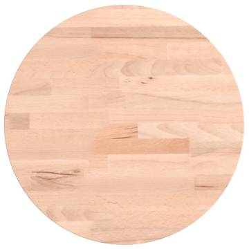 Table Top Ø30x2.5 cm Round Solid Wood Beech - Hipo Market