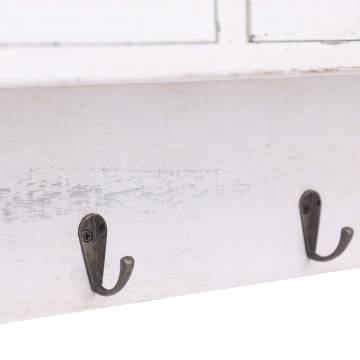 Wall Mounted Coat Rack - White 50x10x34 cm | HipoMarket