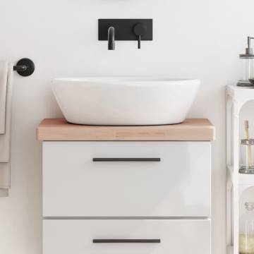 Solid Wood Beech Bathroom Countertop 60x40 cm - Durable & Stylish